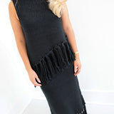 Parker Sweater Maxi Skirt - Black