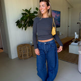 Madi Long Sleeve Top - Dark Grey