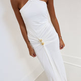 Willa Drape Maxi Dress - White