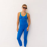 Sport Sculpt Piping Leggings - Cobalt Blue