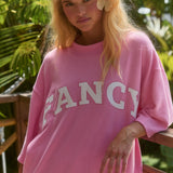 Terry Short Sleeve Classic Mockneck - Dragonfruit