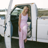 Fancy Fleece Lined Sweatpants - Pink Camo