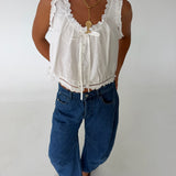 Dorie Embroidered Top - Off White