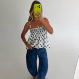 Caroline Polka Dot Smocked Cami Top- Polka Dot