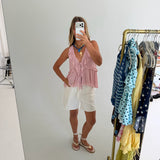 Maggie Ruffle Top - Blush