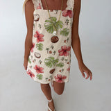 Trinity Print Mini Dress - Cream