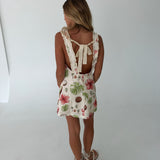 Trinity Print Mini Dress - Cream