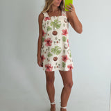 Trinity Print Mini Dress - Cream