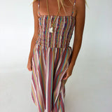 Rosie Striped Smocked Maxi Dress - Multi
