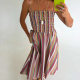 Rosie Striped Smocked Maxi Dress - Multi