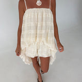 Olivia Bubble Shorts Set - Cream
