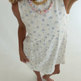 Delaney Eyelet Mini Dress - Blue Pop