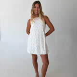 Delaney Eyelet Mini Dress - Blue Pop