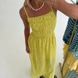 Darcy Polka Dot Maxi Dress - Yellow