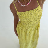 Darcy Polka Dot Maxi Dress - Yellow