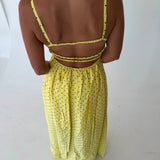 Darcy Polka Dot Maxi Dress - Yellow