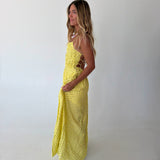 Darcy Polka Dot Maxi Dress - Yellow