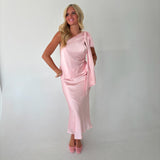 Jaley Satin Skirt Set - Baby Pink