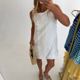 Maya Linen Mini Dress - Off White