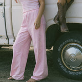 Fancy Fleece Lined Sweatpants - Pink Camo