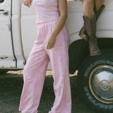 Fancy Fleece Lined Sweatpants - Pink Camo