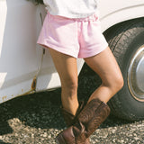 Fancy Fleece Lined Shorts - Pink Camo