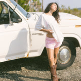 Fancy Fleece Lined Shorts - Pink Camo