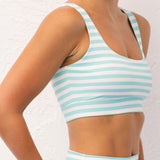 Flexion Classic Bra - Turquoise/White