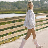 Fancy Oversized Fleece Mockneck - White Camo (PREORDER)