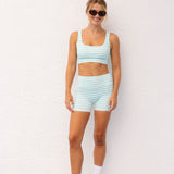 Flexion Shorts - Turquoise/White