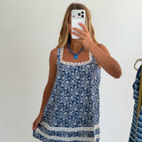 Taylor Babydoll Mini Dress - Indigo