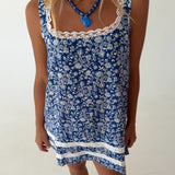 Taylor Babydoll Mini Dress - Indigo