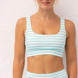 Flexion Classic Bra - Turquoise/White