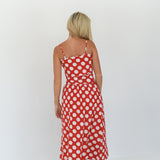 Naomi Maxi Skirt Set - Red Polka Dot