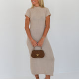 Taylor Sweater Midi Dress - Taupe