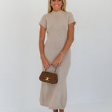 Taylor Sweater Midi Dress - Taupe