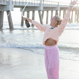 Fancy Striped Buttoned Long Sleeve