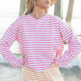 Fancy Striped Buttoned Long Sleeve