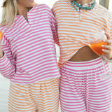 Fancy Striped Buttoned Long Sleeve