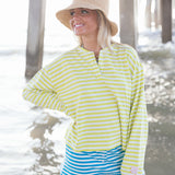 Fancy Striped Buttoned Long Sleeve