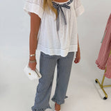 Kelsey Gingham Pants - Navy