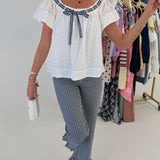 Kelsey Gingham Pants - Navy