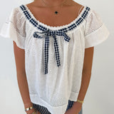 Erika Eyelet Babydoll Top - Off White