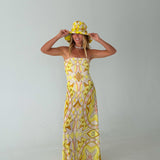 Jenny Geo Maxi Dress - Geo Scarf