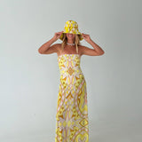 Jenny Geo Maxi Dress - Geo Scarf