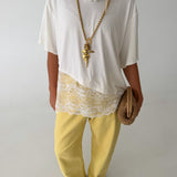 Mid Rise Barrel Jean - Yellow Iris