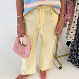 Delilah Low Rise Pants - Lt Yellow