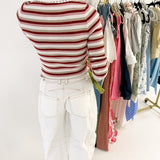 Presley Striped Cardigan - Pink Multi