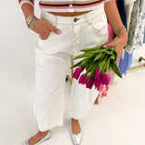 Jordan Barrel Jeans - White