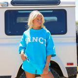 (PREORDER) Terry Short Sleeve Classic Mockneck - Atlantic Blue